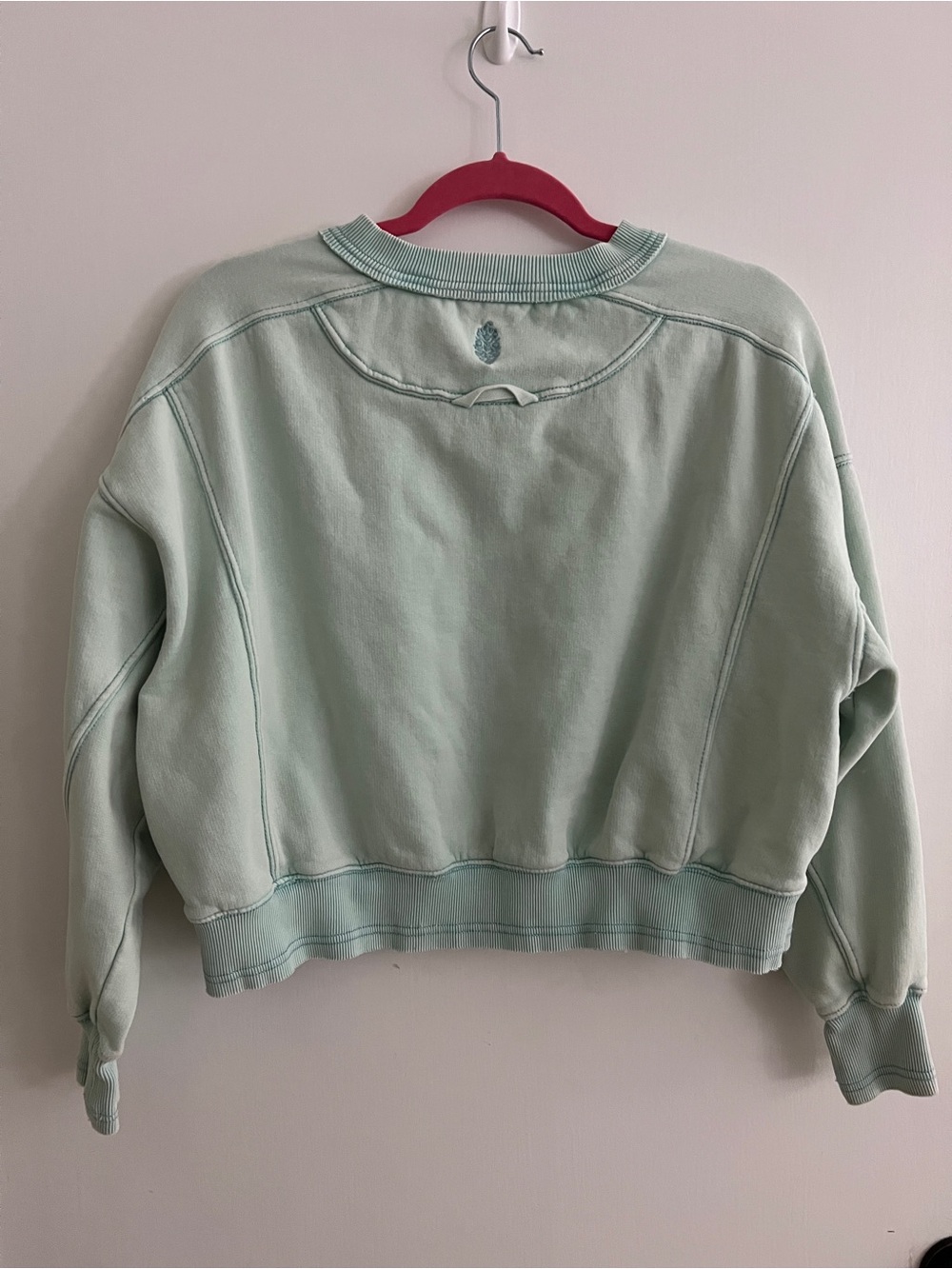 FP Movement by Free People Mint Green Cropped Crewneck Sweatshirt - Picture 3 of 5